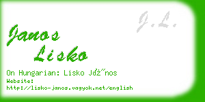 janos lisko business card